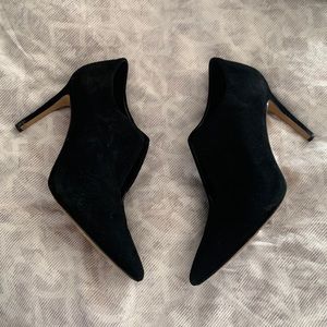 Vince Camuto black suede shoe boots. Size 9 1/2 worn 4 times